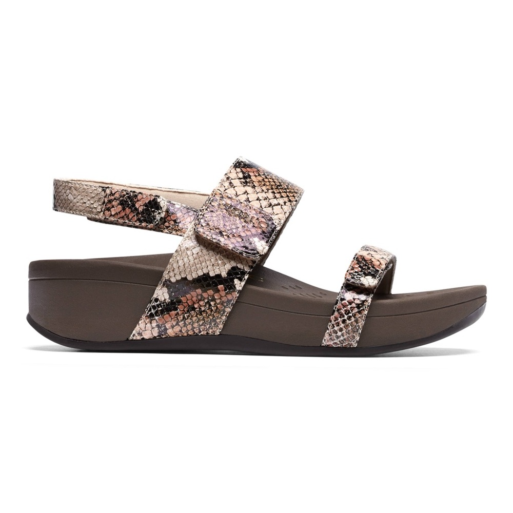 Vionic Bolinas snakeskin platform sandals/ wedge